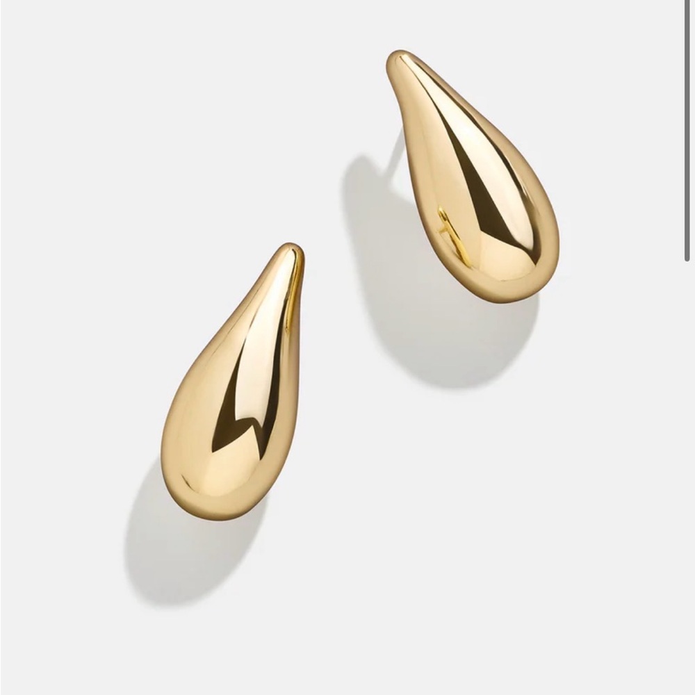 BaubleBar Shiny Gold Teardrop Earrings